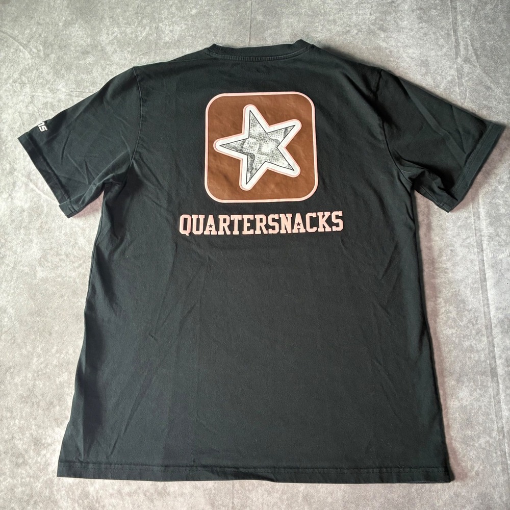 Converse x Quartersnacks Mens Black Skate Graphic T-Shirt Large L